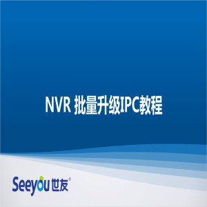 DS视讯 NT NVR批量升级IPC教程